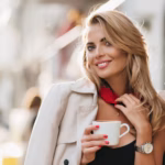 romantic-blue-eyed-girl-holding-cup-tea-blur-city-background-smiling-adorable-woman-wears-trendy-wristwatch-posing-with-pleasure-while-drinking-coffee_197531-25427